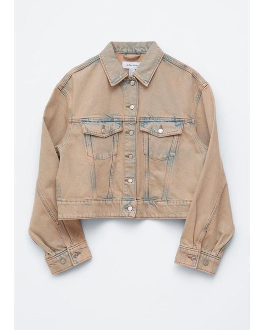 & Other Stories White Cropped Overdye Denim Jacket