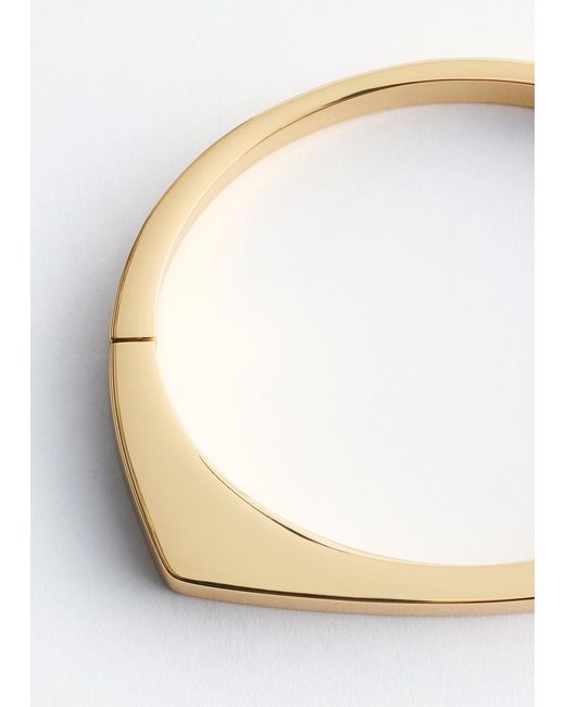 & Other Stories Blue Angular Bangle Bracelet