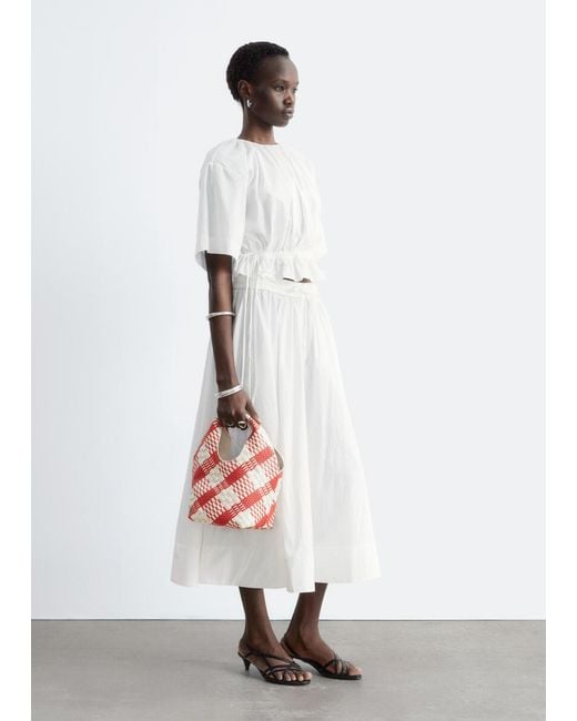 & Other Stories White Drawstring Top