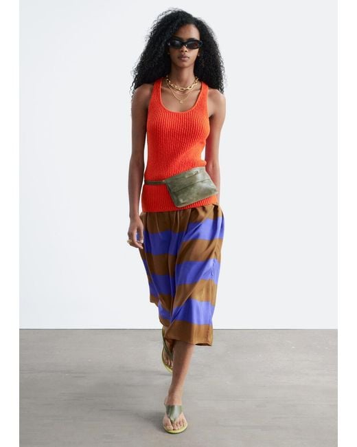 & Other Stories Red Cotton Racerback Top