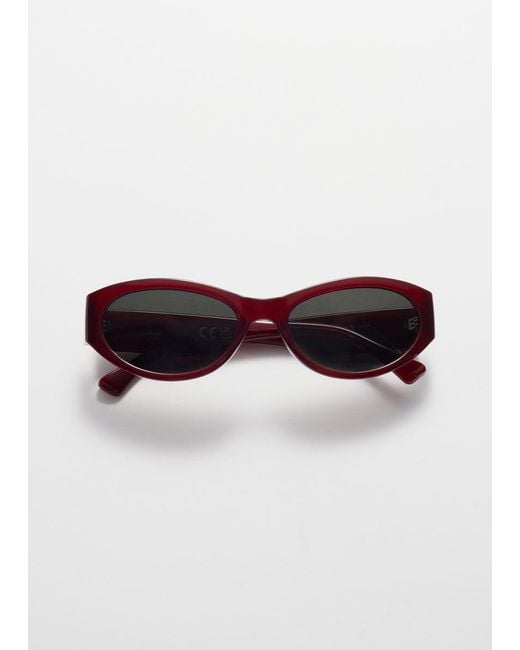& Other Stories White Oval Cat-Eye Sunglasses