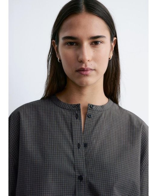 & Other Stories Black Oversized Cotton Shirt