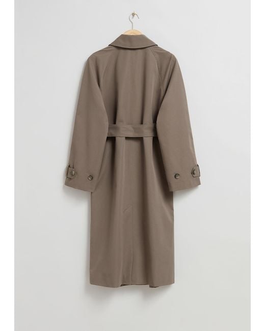 & Other Stories Brown Relaxed Trench Coat