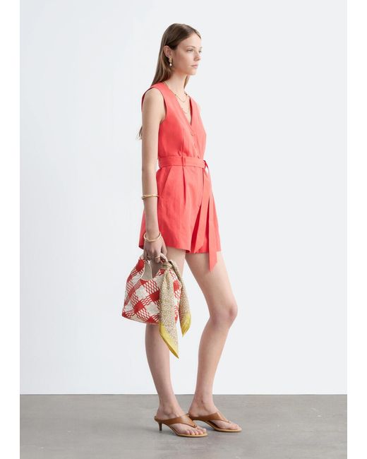 & Other Stories Tailored Playsuit