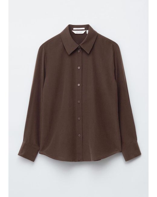 & Other Stories Brown Silk Shirt