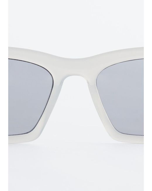 & Other Stories White Angular Cat Eye Sunglasses