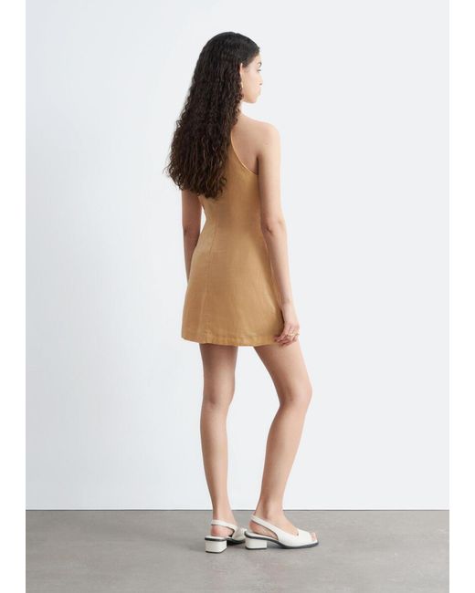 & Other Stories White Linen Mini Dress