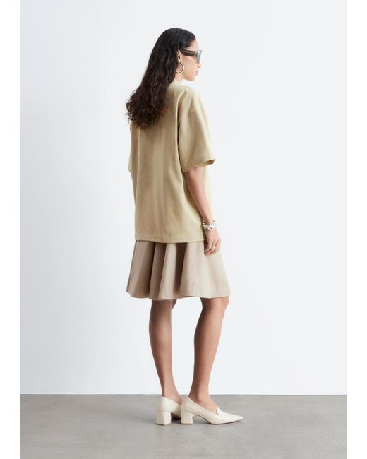 & Other Stories Natural Oversized Cotton T-Shirt