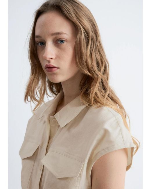 & Other Stories Natural Utility Playsuit