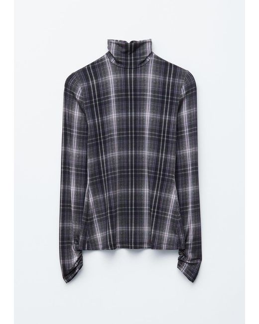 & Other Stories Blue Slim Fit Turtleneck Top