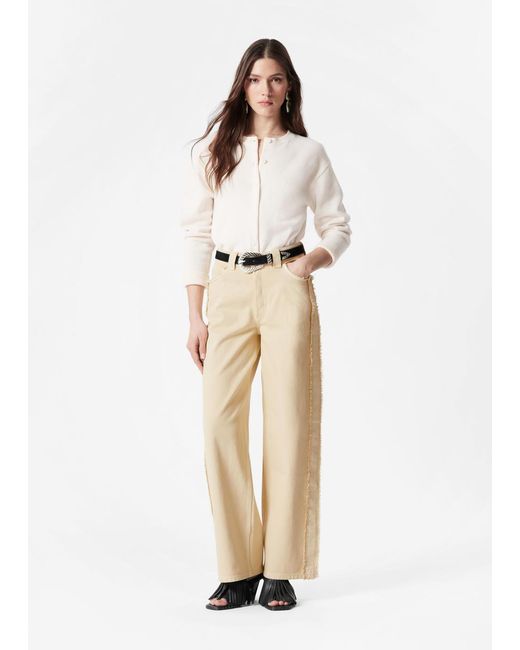 & Other Stories White Boxy Merino Wool Cardigan