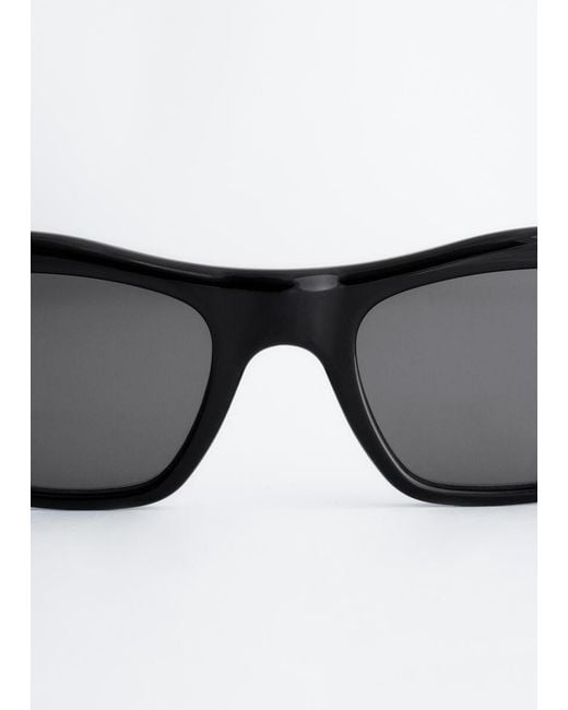 & Other Stories Black Chunky Rectangle Sunglasses