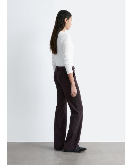& Other Stories White Flared Press-Crease Trousers