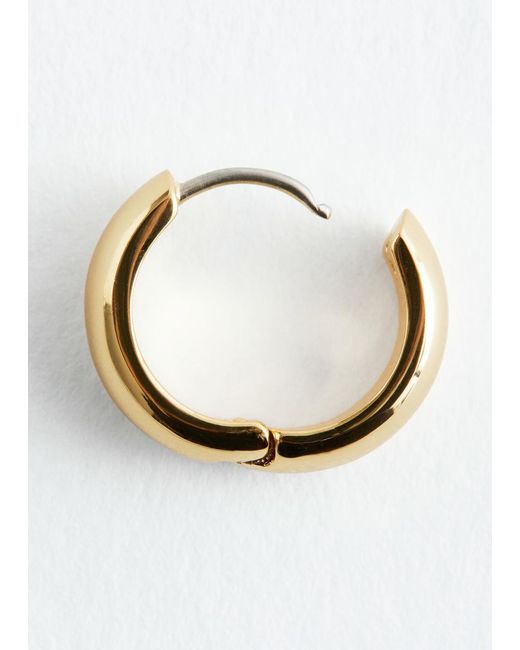 & Other Stories Black Chunky Hoop Set