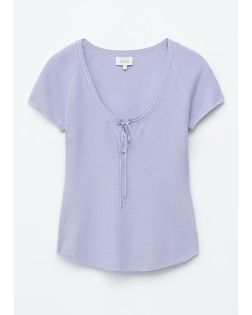 & Other Stories White Tie-Front Top