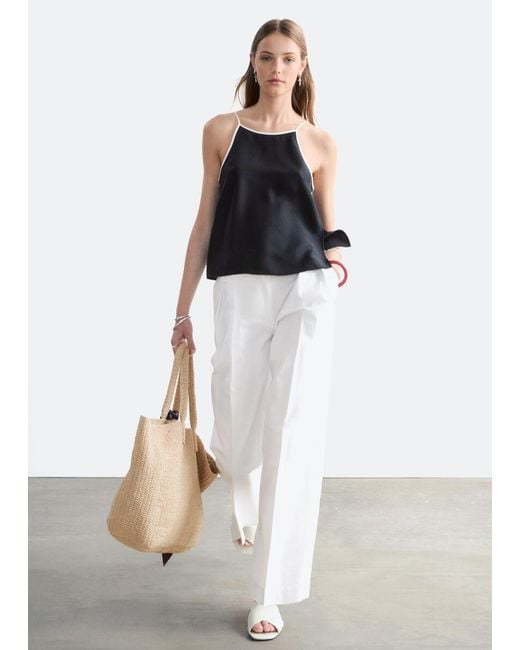& Other Stories White Silk Tank Top