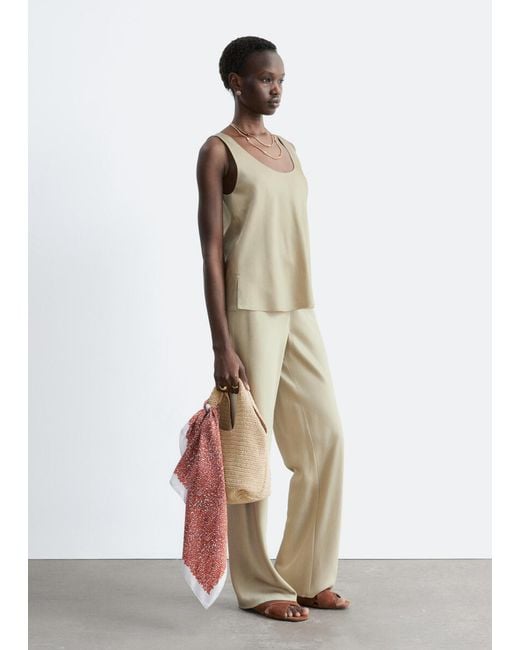 & Other Stories Natural Scoop Neck Tank Top