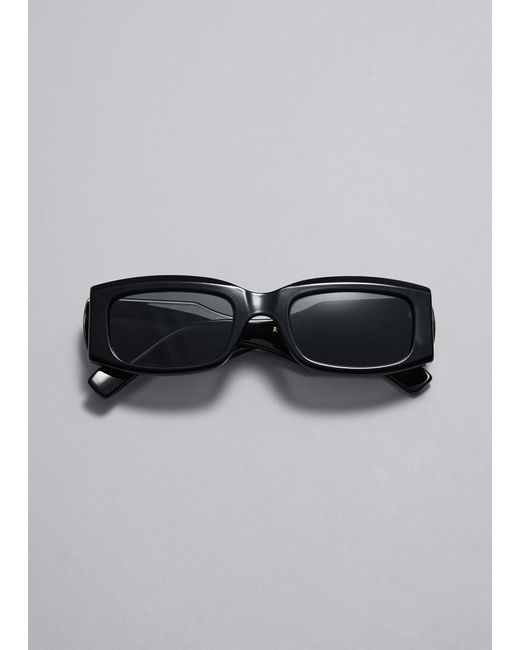 & Other Stories Gray Rectangular-frame Sunglasses