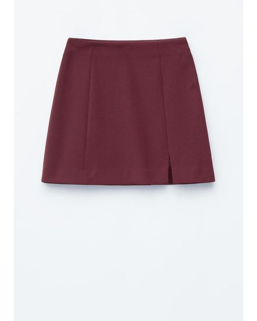 & Other Stories Red High-Waist Mini Skirt
