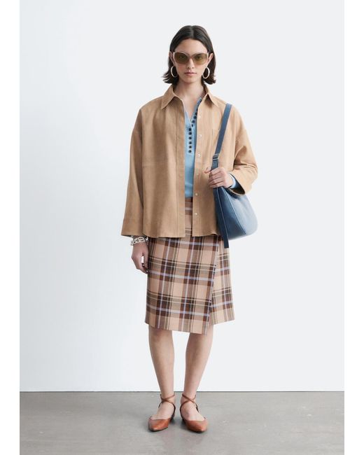 & Other Stories Natural Suede Shirt