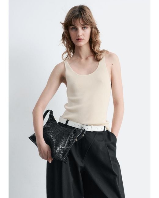 & Other Stories White Scoop-Neck Tank Top