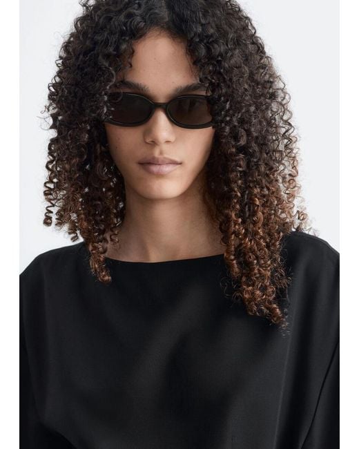 & Other Stories Black Open-Back Dress