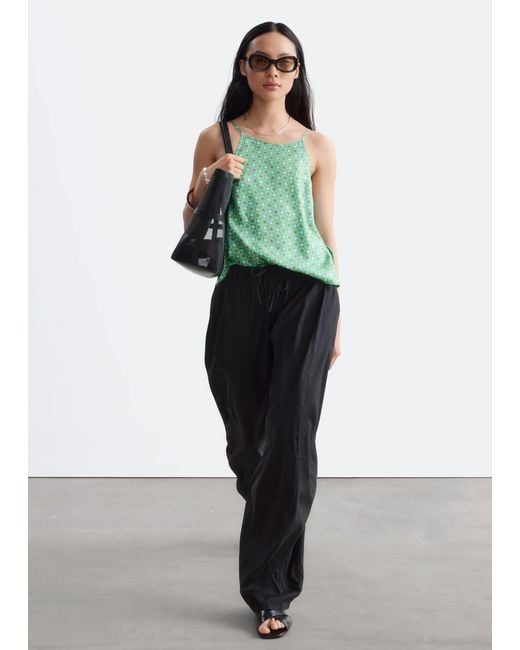 & Other Stories Black Wide-Leg Trousers