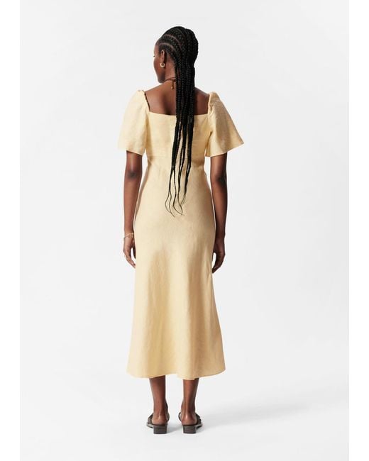 Robe Midi En Lin & Other Stories en coloris Natural