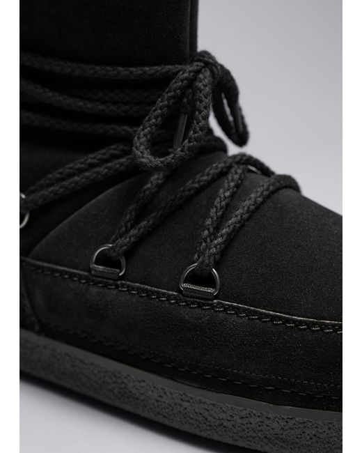 & Other Stories Black Suede Snow Boots