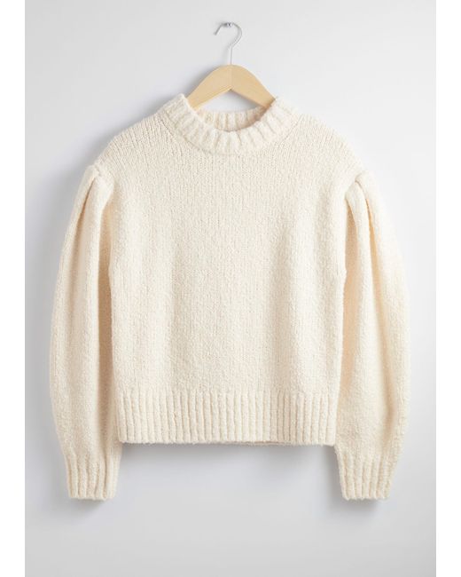 & Other Stories White Oversized Knit Jumper