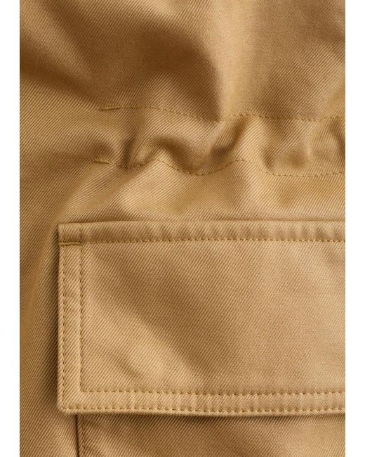 & Other Stories Brown Oversized Drawstring Utility Jacket