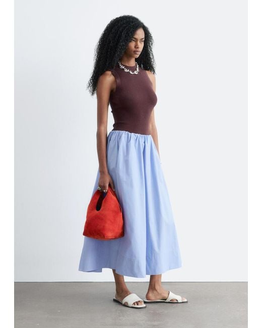 & Other Stories Red Ribbed Tank Top