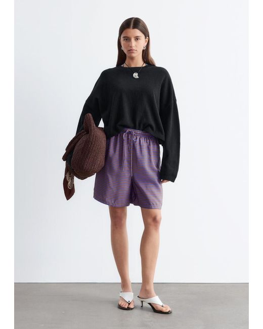 & Other Stories Black Cotton Jumper