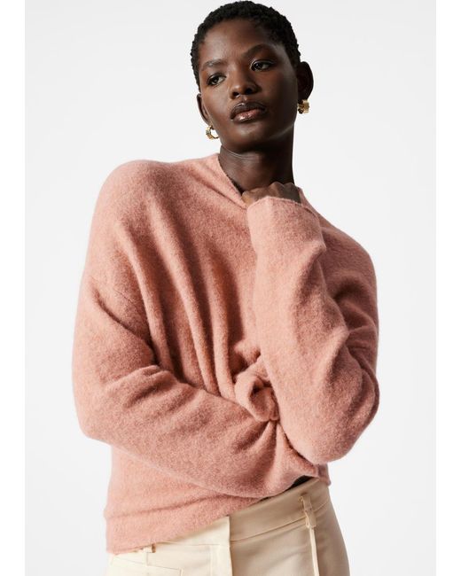 Pull À Col Montant En Maille D'Alpaga & Other Stories en coloris Pink