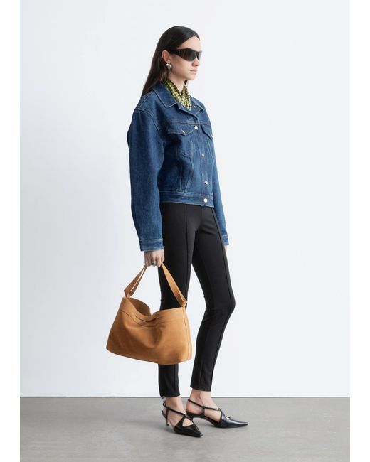 & Other Stories Blue Cropped Denim Jacket
