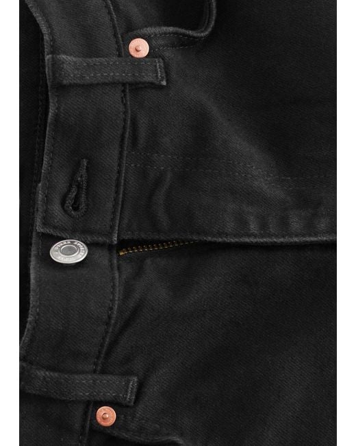 & Other Stories Black Cropped Wide-Leg Jeans