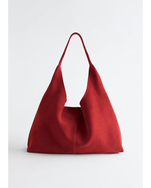 & Other Stories Red Large Tote Bag
