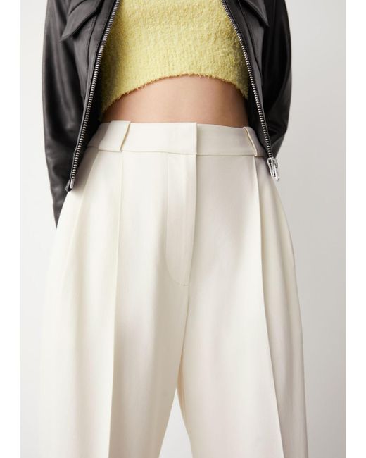 Wool Relaxed Press Crease Trousers 