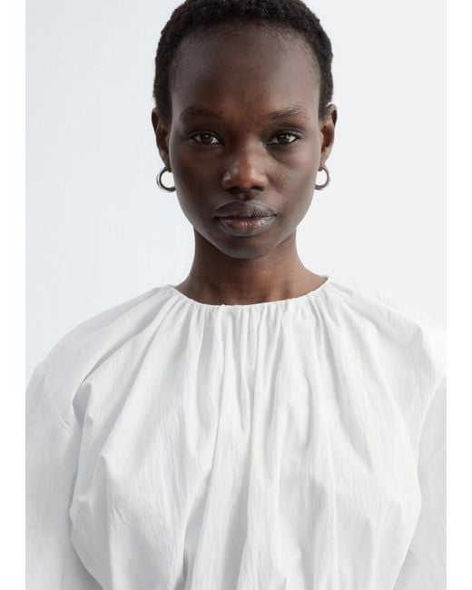 & Other Stories White Drawstring Top