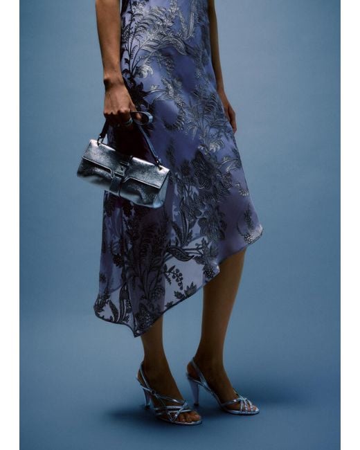 & Other Stories Blue Mini Leather Shoulder Bag