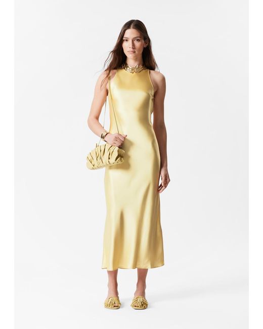other stories gold dress Gold And Other Stories Dresses Womens Dresses Other Stories Gold Dress  Satin Gold Metallic