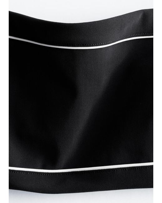 & Other Stories Black Bandeau Bikini Top