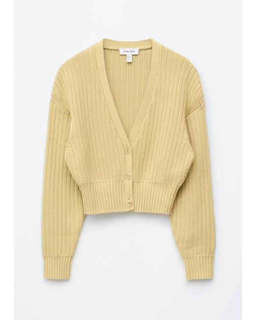 & Other Stories White Rib-Knit Cotton Cardigan