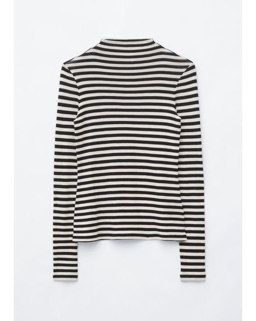 & Other Stories White Wool Mock-Neck Top