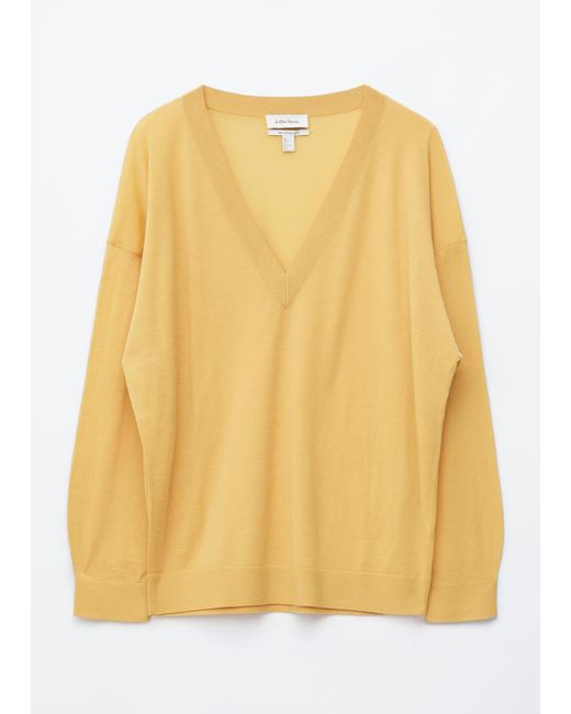& Other Stories Blue Oversized Merino Wool Jumper