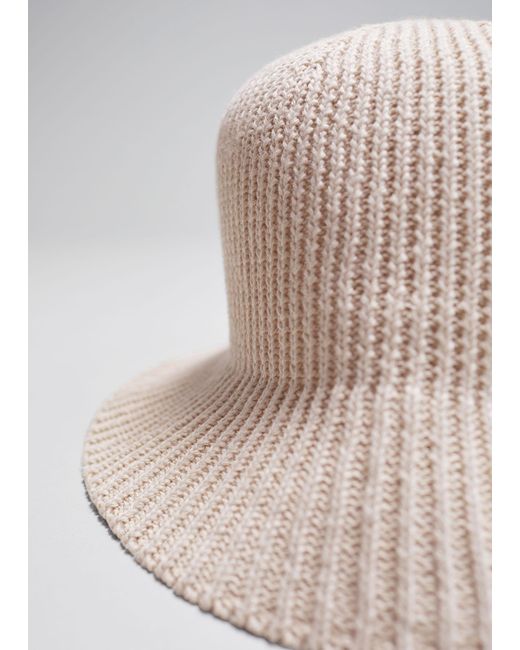 & Other Stories Natural Rib Knitted Bucket Hat