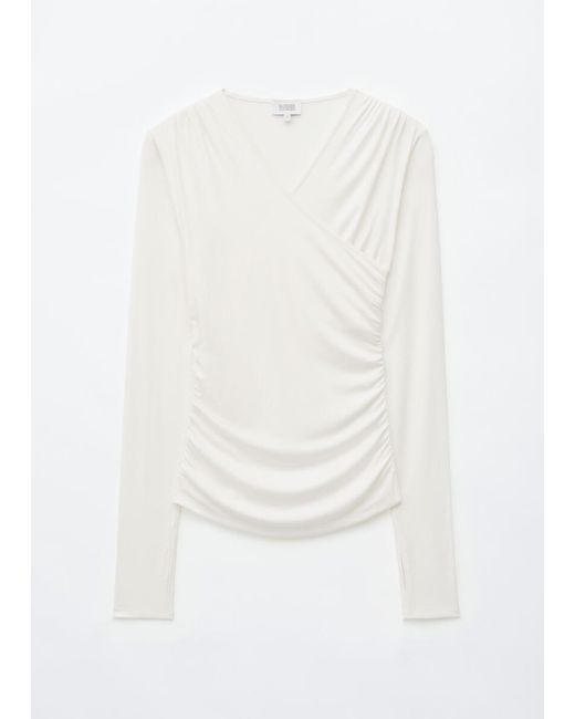 & Other Stories Natural Modal Jersey Wrap Top