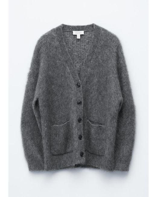 & Other Stories Black Oversized Mohair-Blend Cardigan