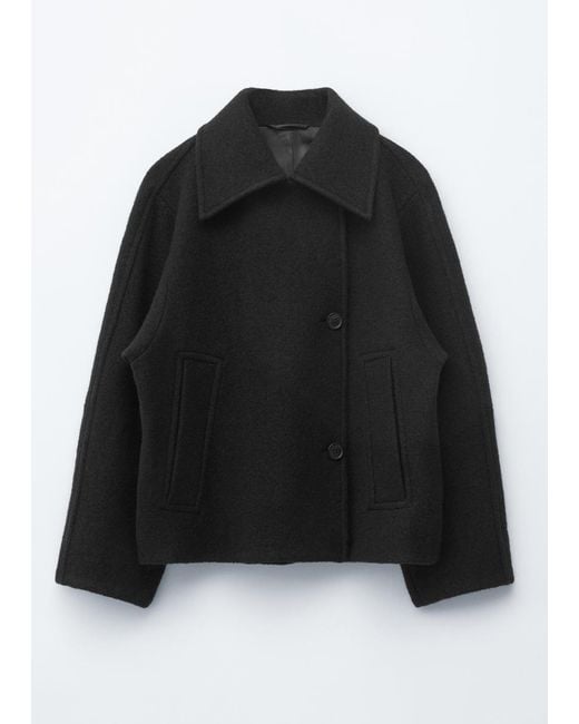 & Other Stories White Oversized Wool Jacket