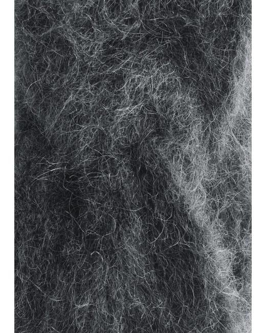 & Other Stories Gray Mohair-Blend Twist-Front Headband